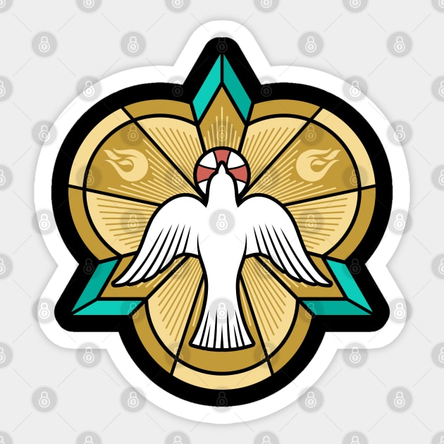 The image of a dove - a symbol of the Holy Spirit of God Sticker by Reformer